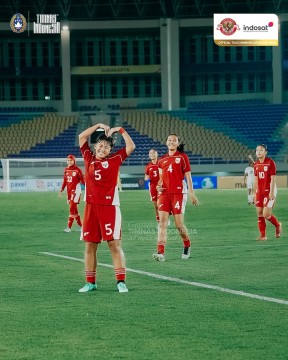 Perayaan gol Timnas Putri U-17 di Piala AFF Wanita 2025. (Instagram @timnasindonesia)